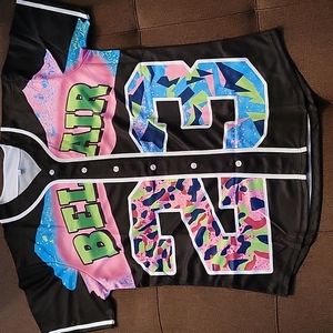 Womens White #23 "Bel-Air" Short Sleeve Baseball Jersey